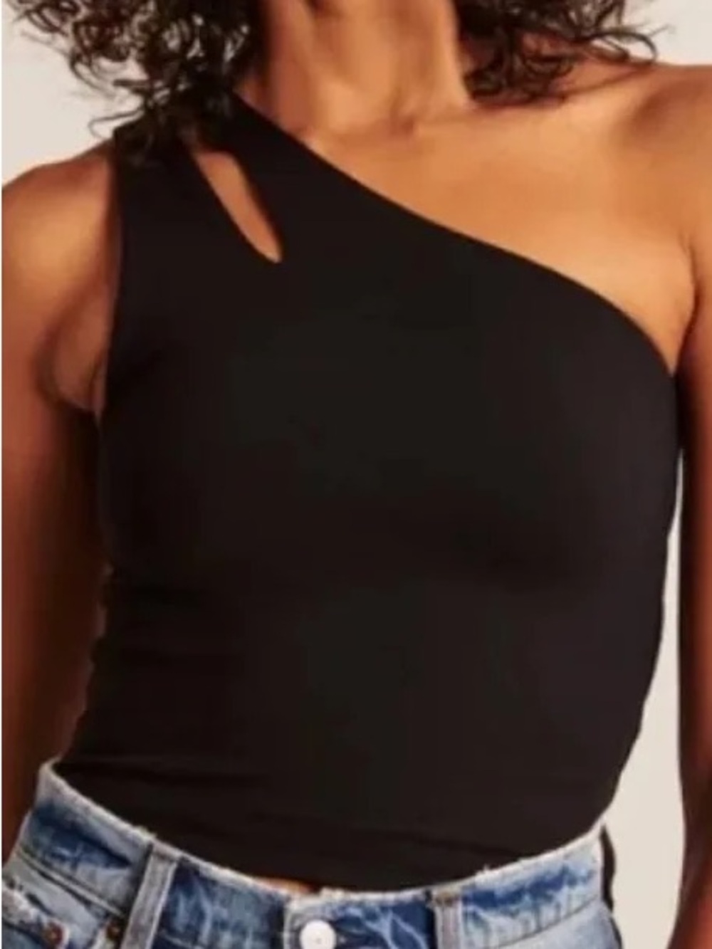 Abercrombie Women's Asymmetrical One-Shoulder Cutout Top